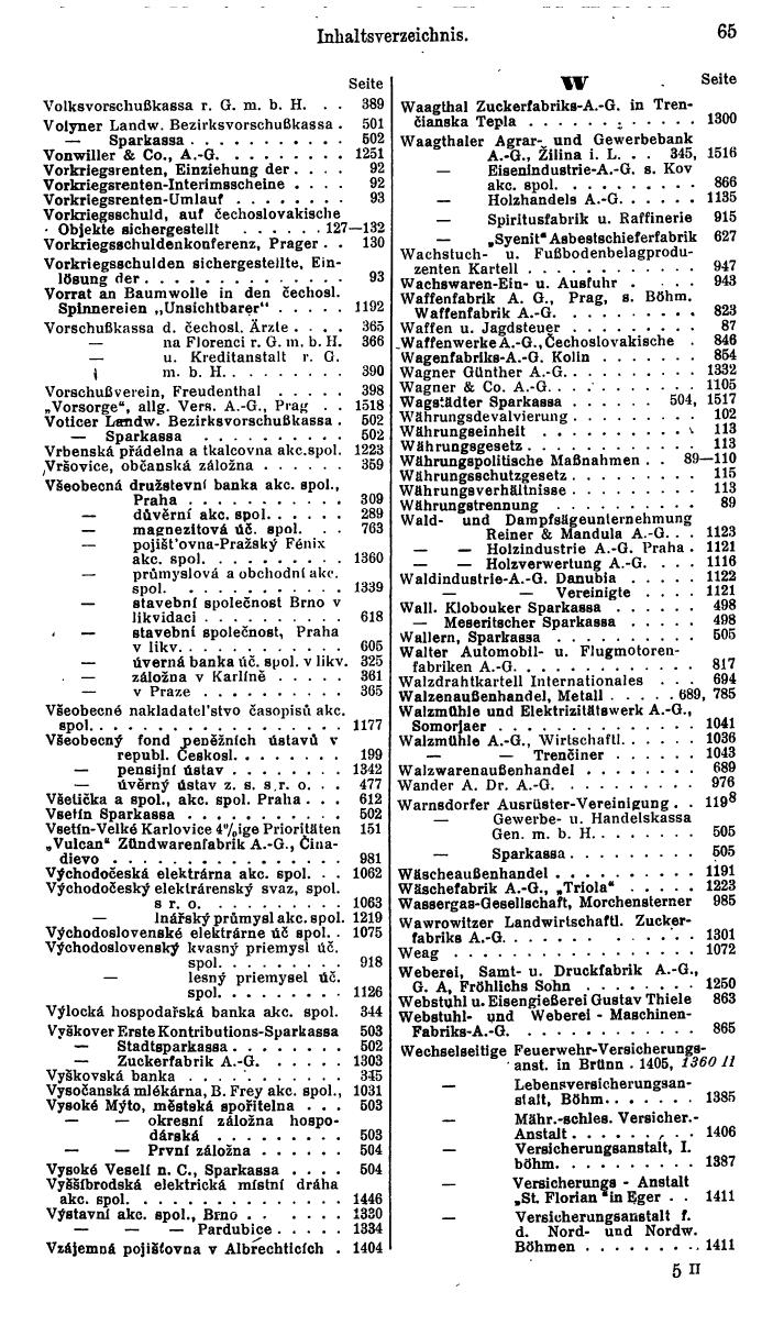 Compass. Finanzielles Jahrbuch1936: Tschechoslowakei. - Seite 69