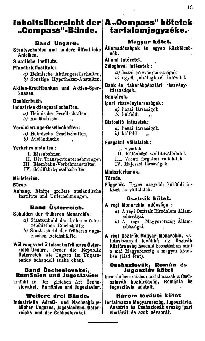 Compass. Finanzielles Jahrbuch 1932: Ungarn. - Seite 17