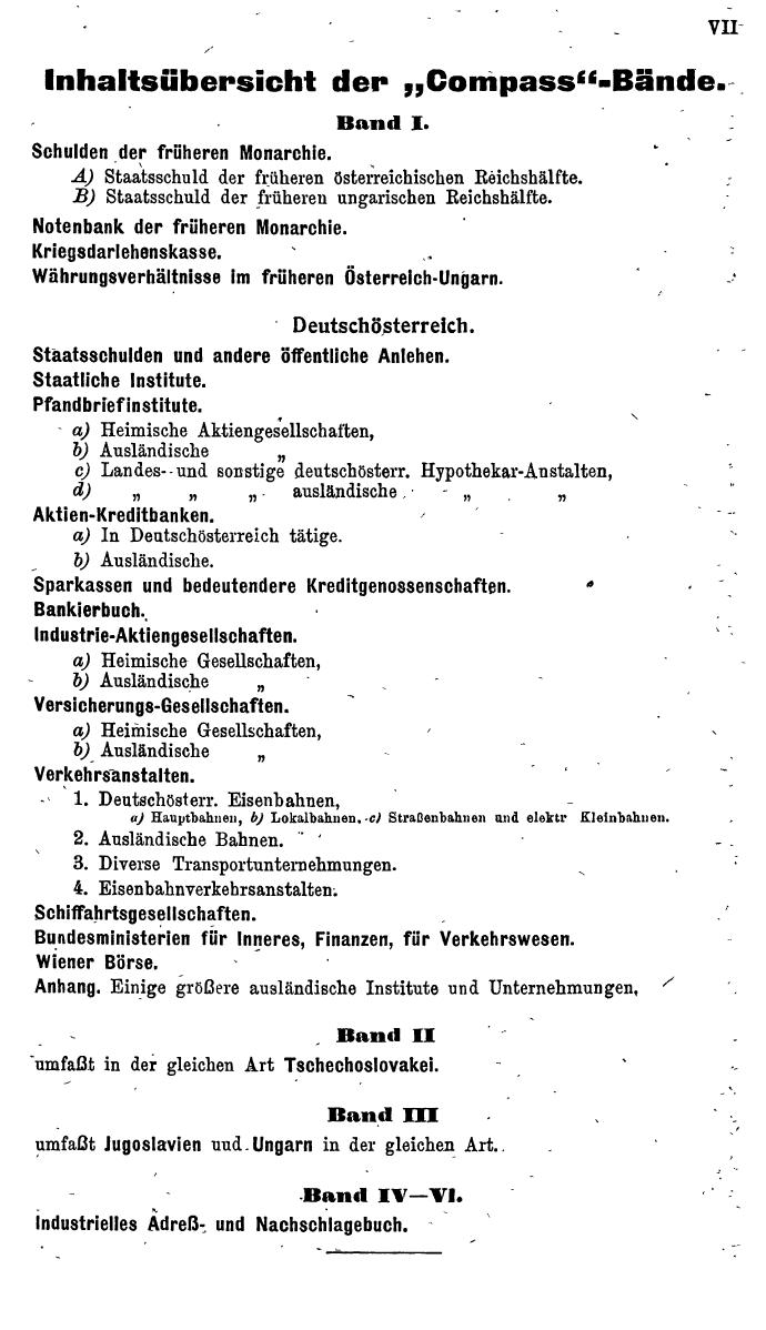 Compass. Finanzielles Jahrbuch 1923, Band I: Österreich. - Seite 13