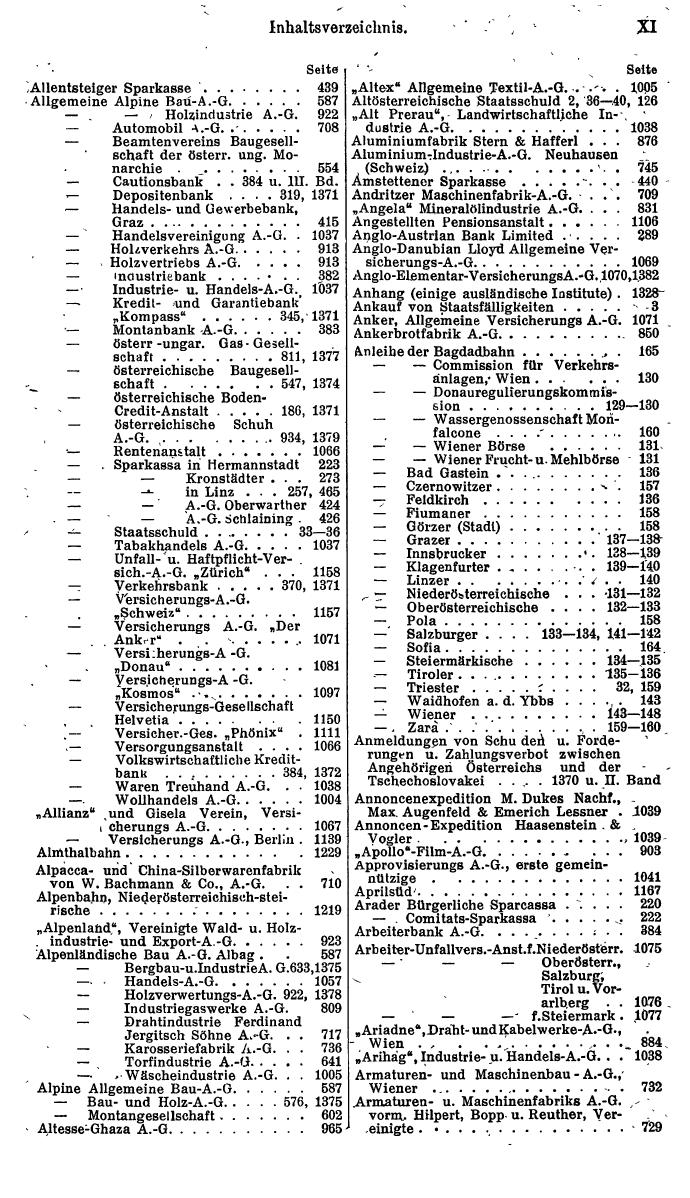 Compass. Finanzielles Jahrbuch 1923, Band I: Österreich. - Seite 17