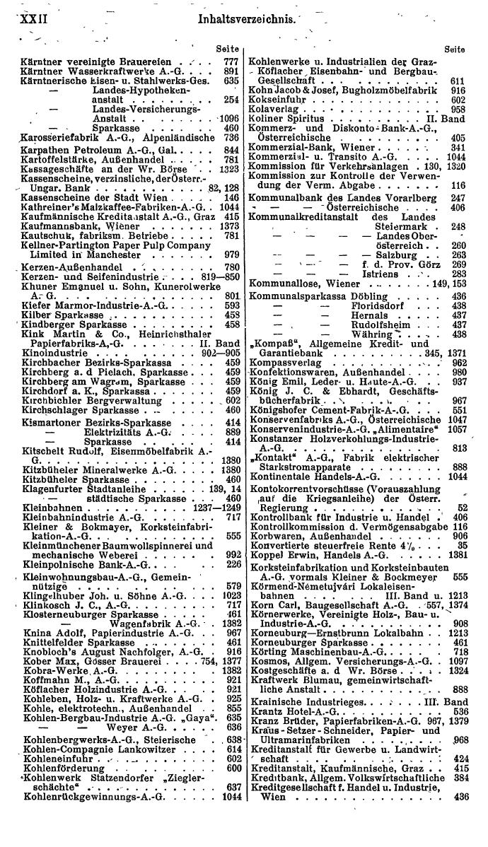 Compass. Finanzielles Jahrbuch 1923, Band I: Österreich. - Seite 28