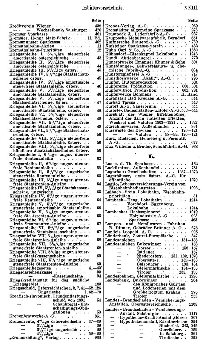 Compass. Finanzielles Jahrbuch 1923, Band I: Österreich. - Seite 29