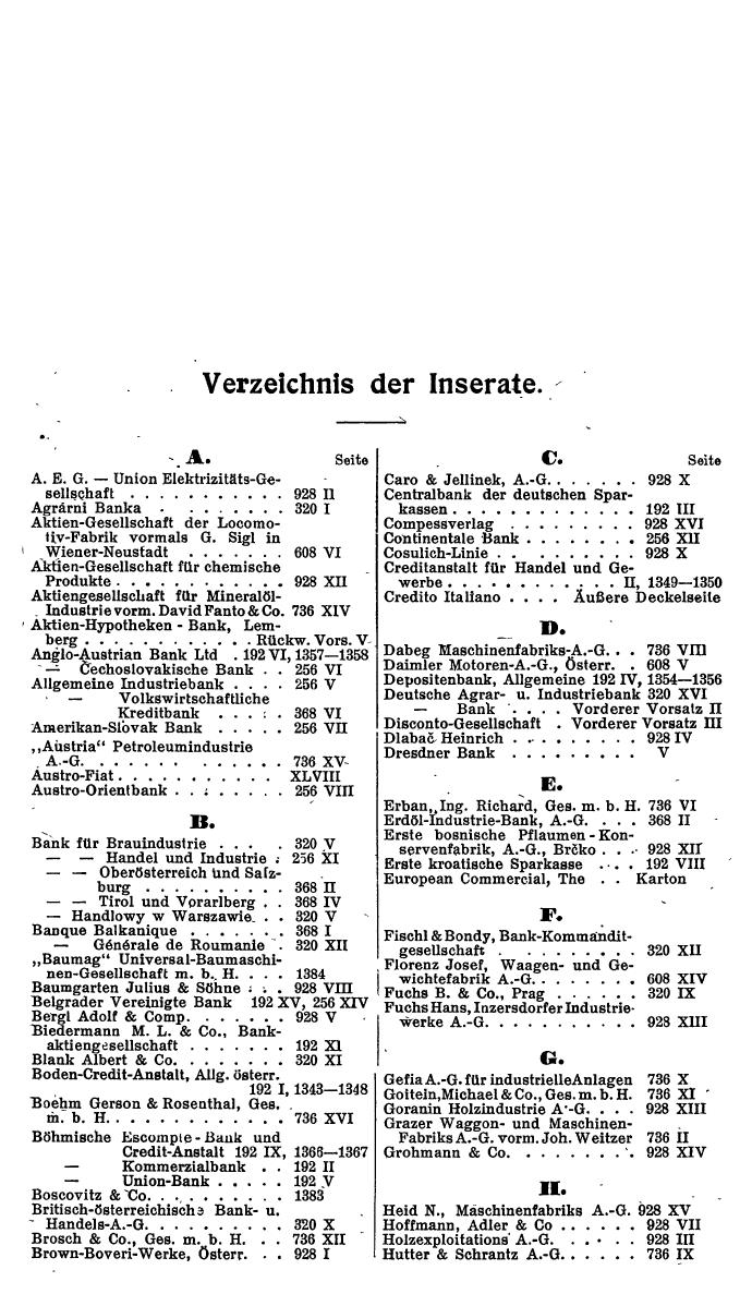 Compass. Finanzielles Jahrbuch 1923, Band I: Österreich. - Seite 46