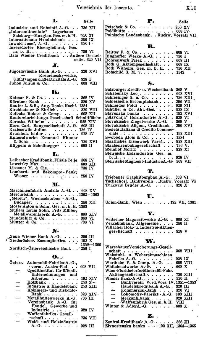 Compass. Finanzielles Jahrbuch 1923, Band I: Österreich. - Seite 47