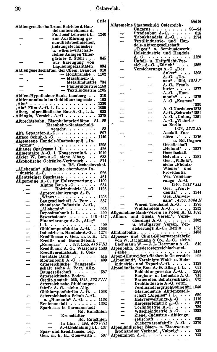 Compass. Finanzielles Jahrbuch 1930: Österreich. - Seite 24