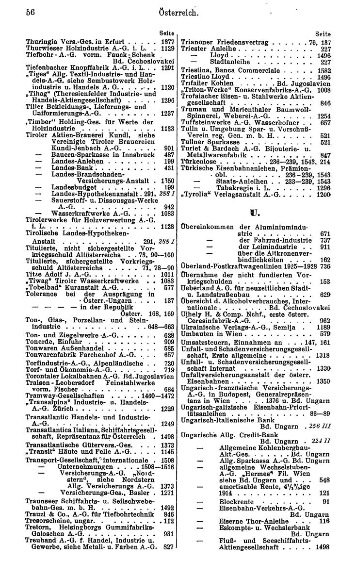 Compass. Finanzielles Jahrbuch 1930: Österreich. - Seite 62