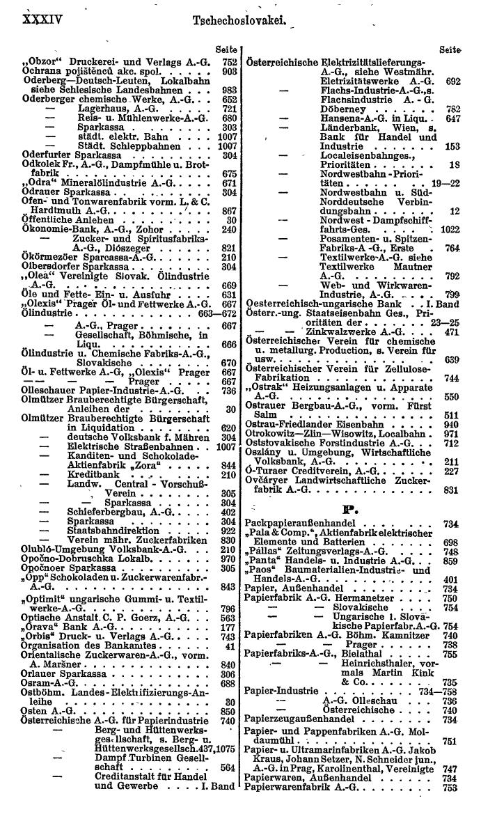 Compass. Finanzielles Jahrbuch 1923, Band II: Tschechoslowakei. - Seite 38