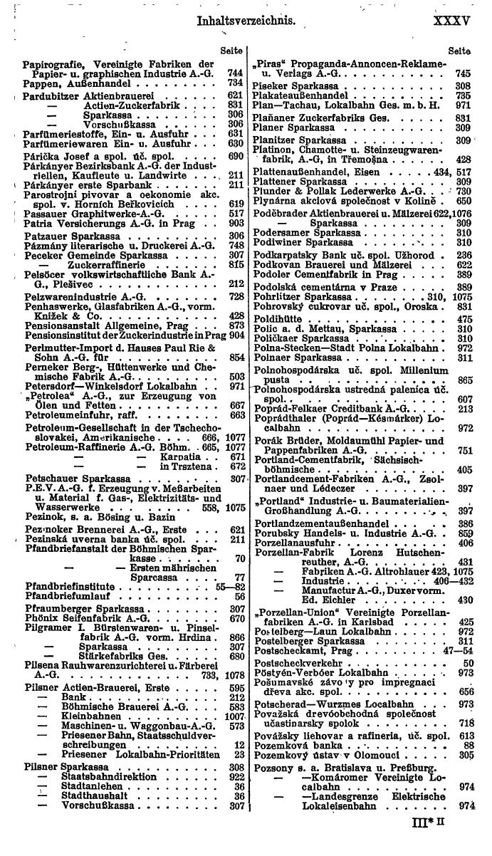 Compass. Finanzielles Jahrbuch 1923, Band II: Tschechoslowakei. - Seite 39
