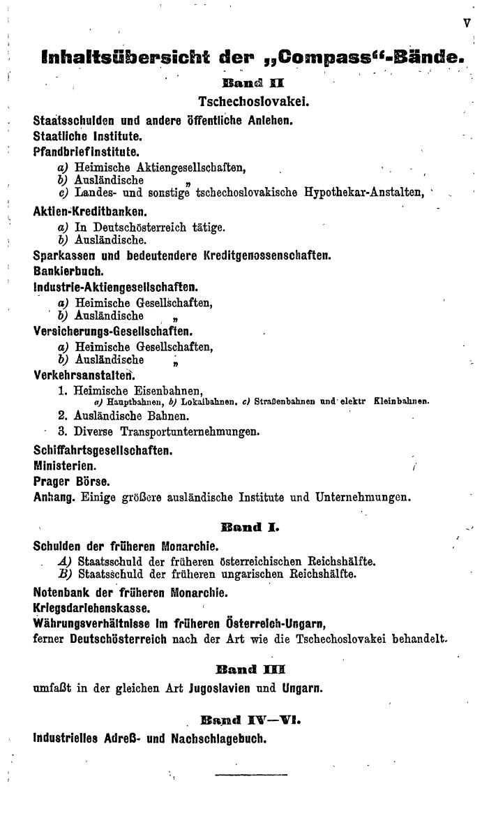 Compass. Finanzielles Jahrbuch 1923, Band II: Tschechoslowakei. - Seite 9