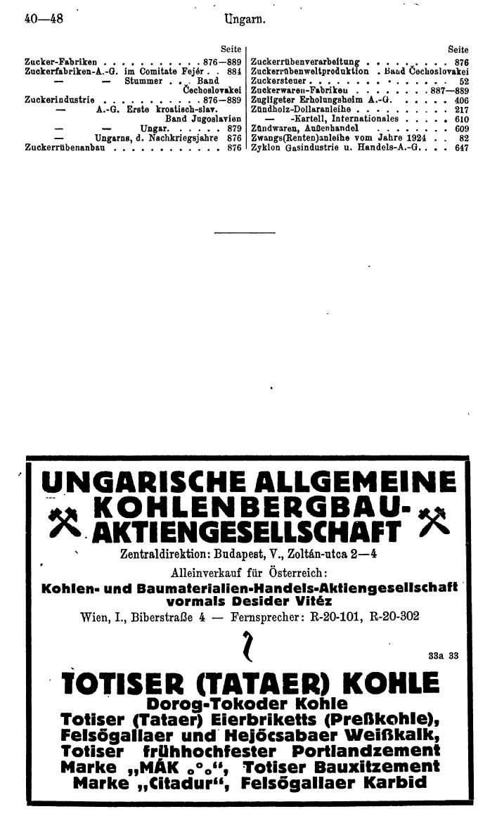 Compass. Finanzielles Jahrbuch 1933: Ungarn. - Seite 44