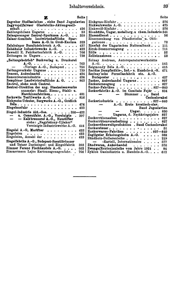 Compass. Finanzielles Jahrbuch 1934: Ungarn. - Seite 43