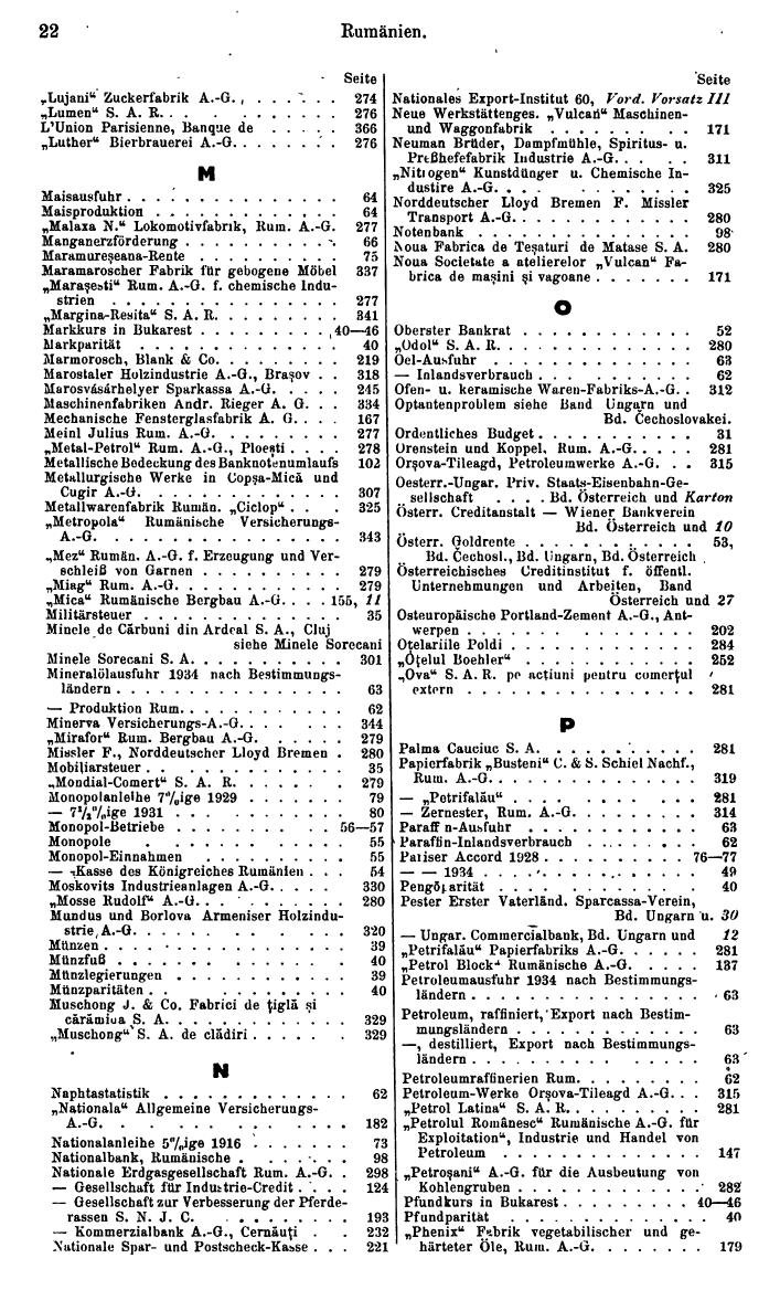 Compass. Finanzielles Jahrbuch 1936: Rumänien, Jugoslawien. - Seite 26