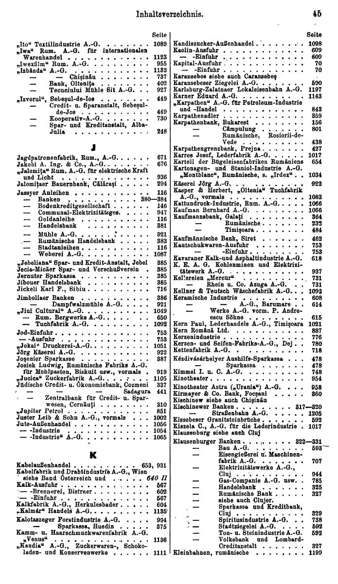 Compass. Finanzielles Jahrbuch 1931: Rumänien. - Seite 49
