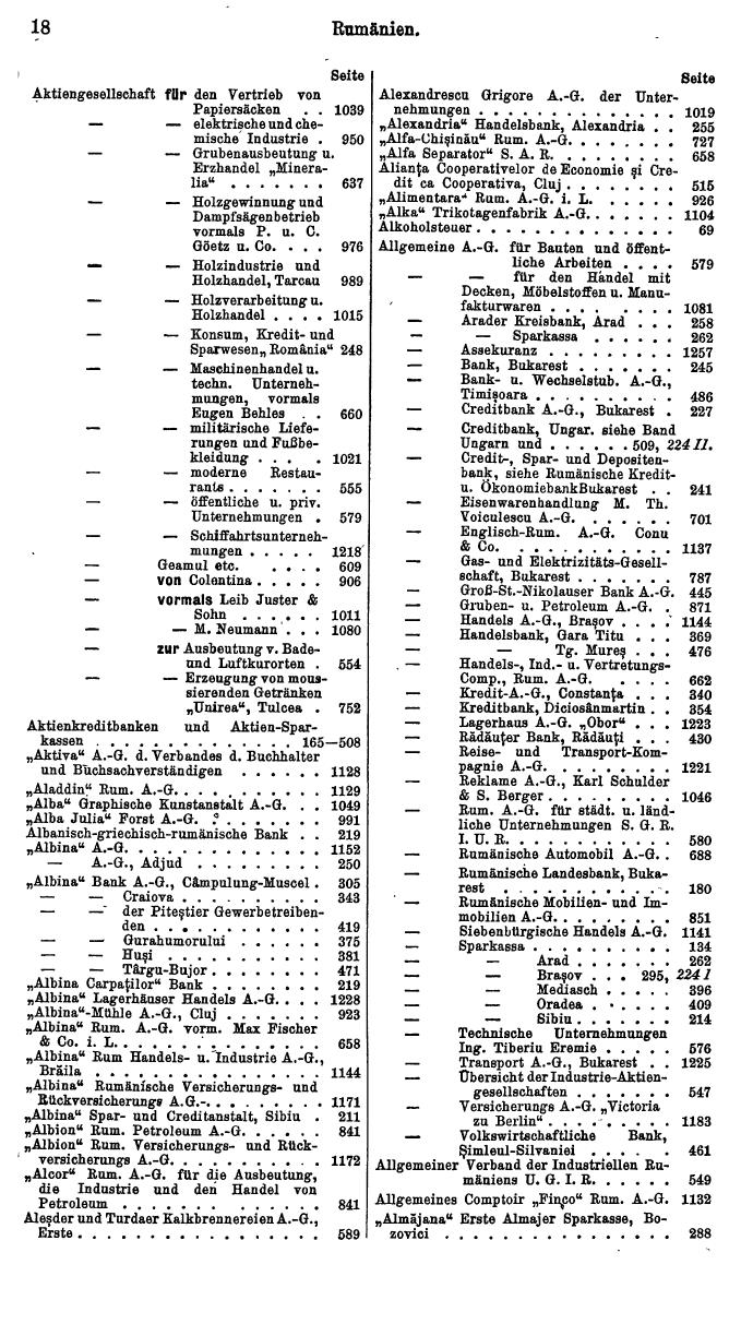 Compass. Finanzielles Jahrbuch 1932: Rumänien. - Seite 22