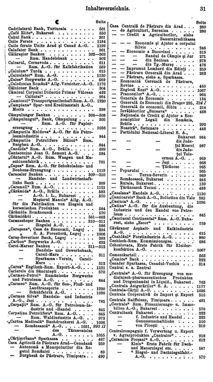 Compass. Finanzielles Jahrbuch 1932: Rumänien. - Seite 35