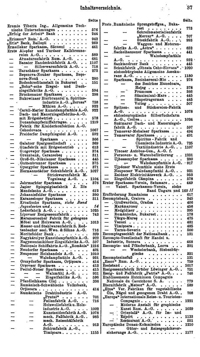 Compass. Finanzielles Jahrbuch 1932: Rumänien. - Seite 41