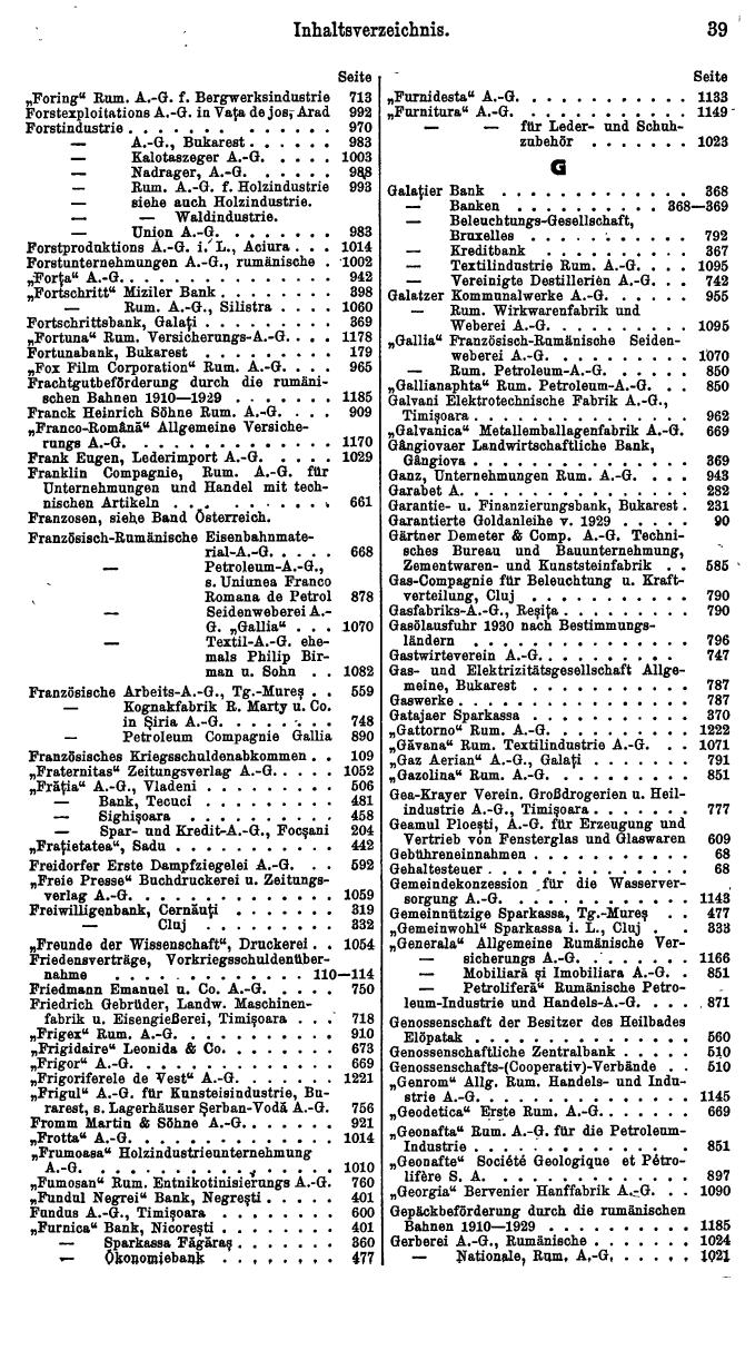 Compass. Finanzielles Jahrbuch 1932: Rumänien. - Seite 43