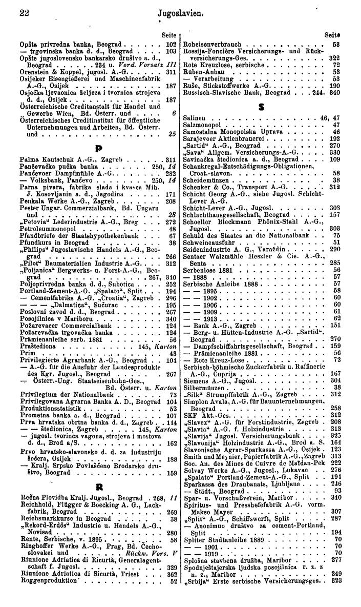 Compass. Finanzielles Jahrbuch 1934: Rumänien, Jugoslawien. - Seite 26