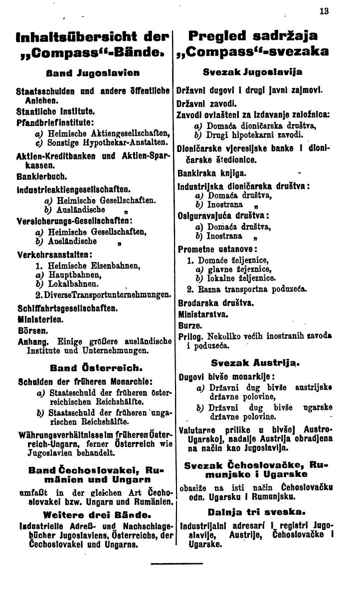 Compass. Finanzielles Jahrbuch 1932: Jugoslawien. - Seite 17