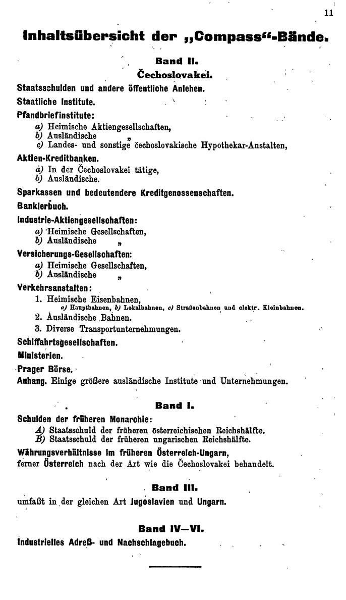 Compass. Finanzielles Jahrbuch 1925, Band II: Tschechoslowakei. - Seite 15