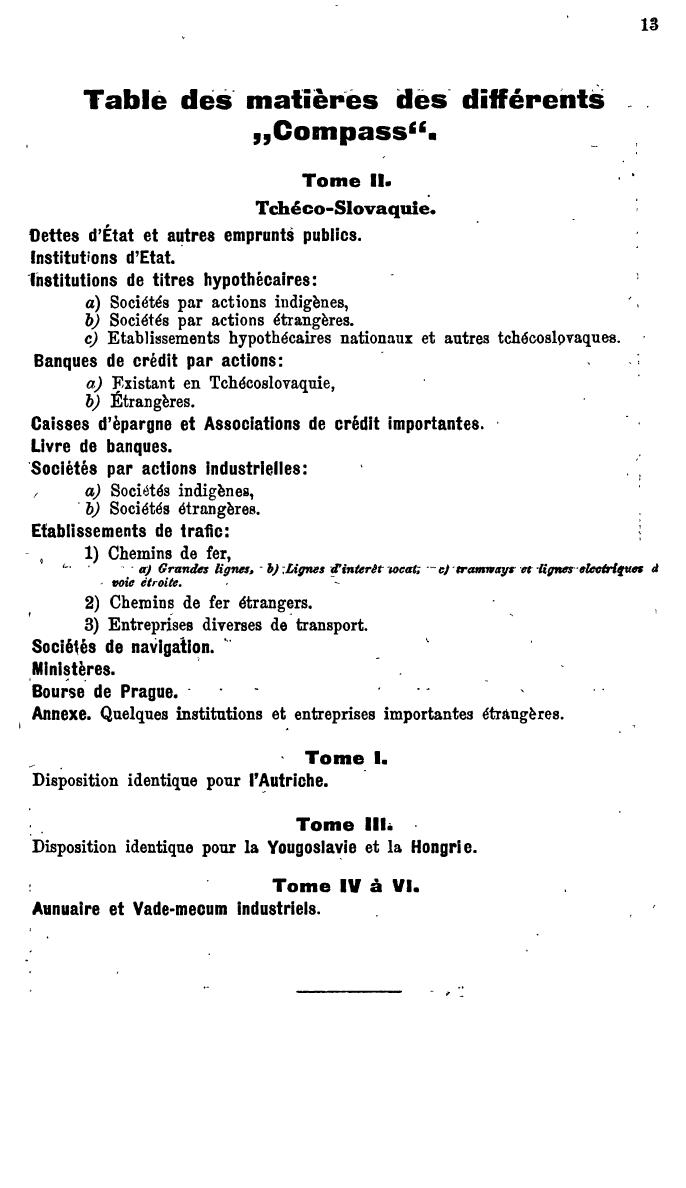 Compass. Finanzielles Jahrbuch 1925, Band II: Tschechoslowakei. - Seite 17