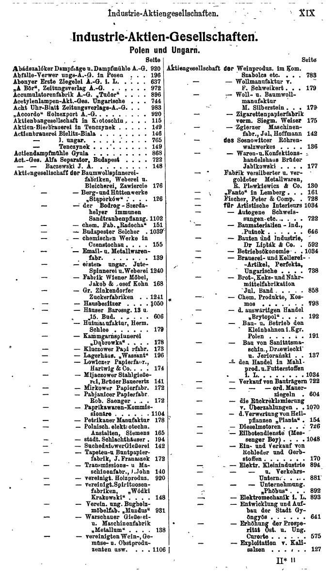 Compass. Finanzielles Jahrbuch 1920, Band II: Polen, Ungarn. - Seite 23