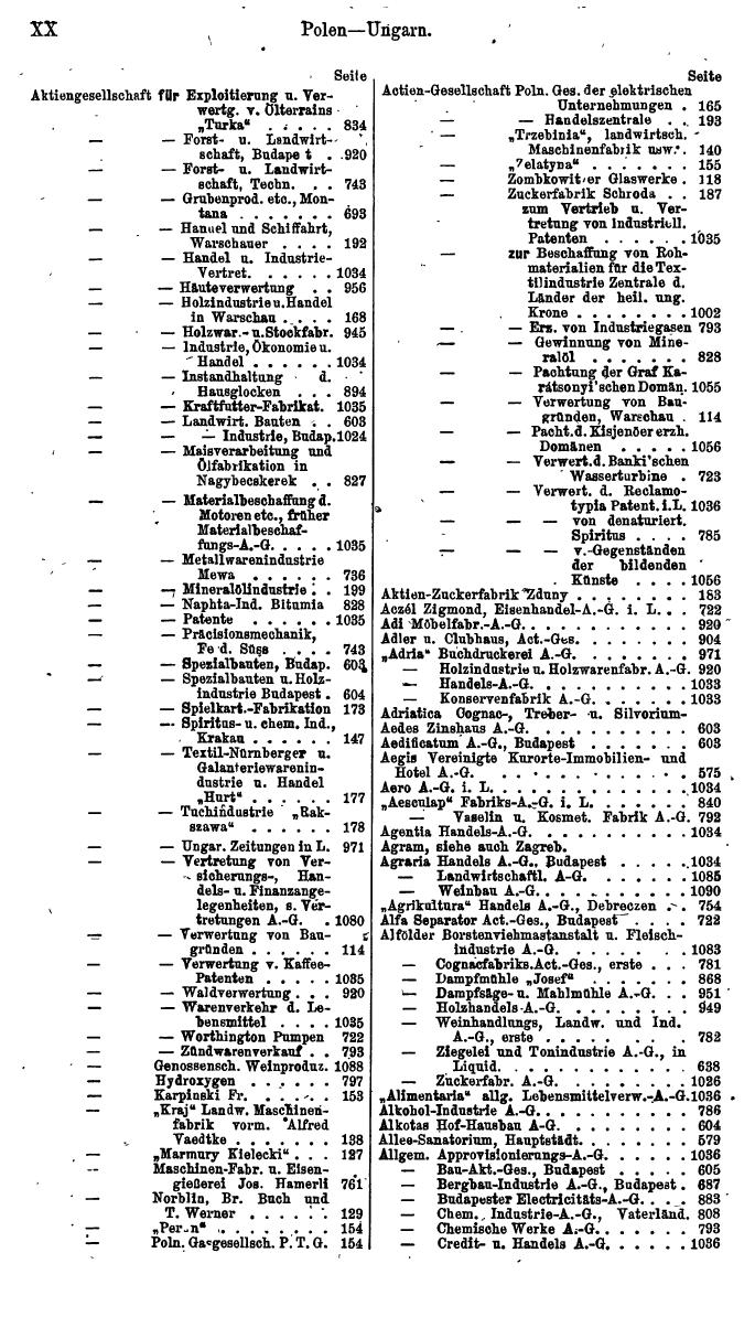 Compass. Finanzielles Jahrbuch 1920, Band II: Polen, Ungarn. - Seite 24