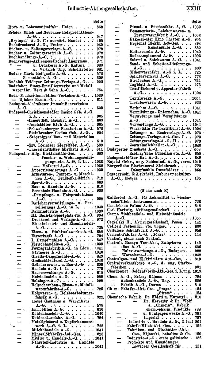Compass. Finanzielles Jahrbuch 1920, Band II: Polen, Ungarn. - Seite 27