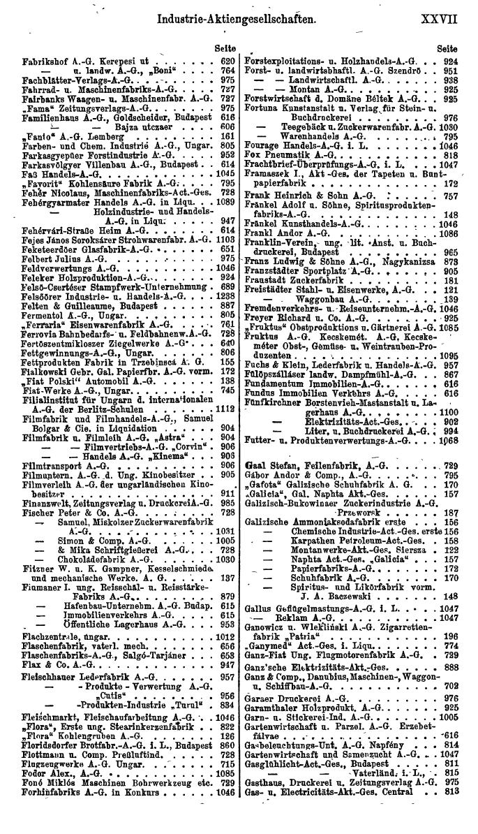 Compass. Finanzielles Jahrbuch 1920, Band II: Polen, Ungarn. - Seite 31