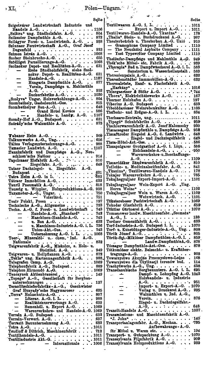 Compass. Finanzielles Jahrbuch 1920, Band II: Polen, Ungarn. - Seite 44