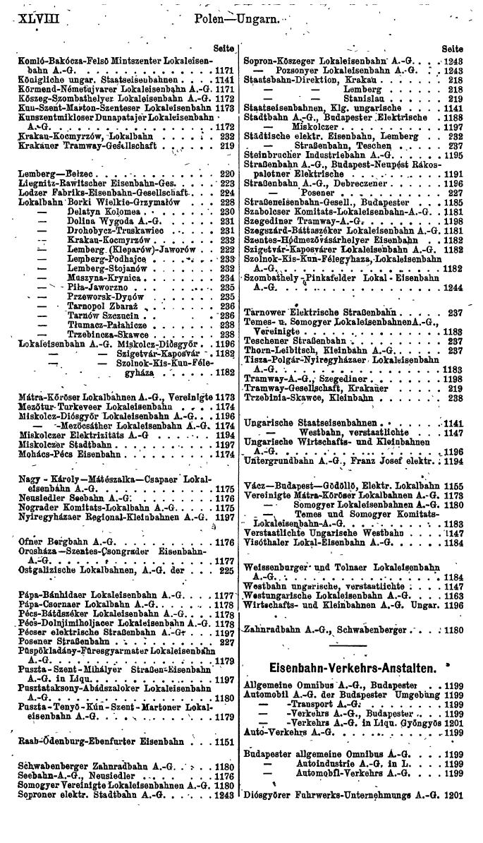 Compass. Finanzielles Jahrbuch 1920, Band II: Polen, Ungarn. - Seite 52