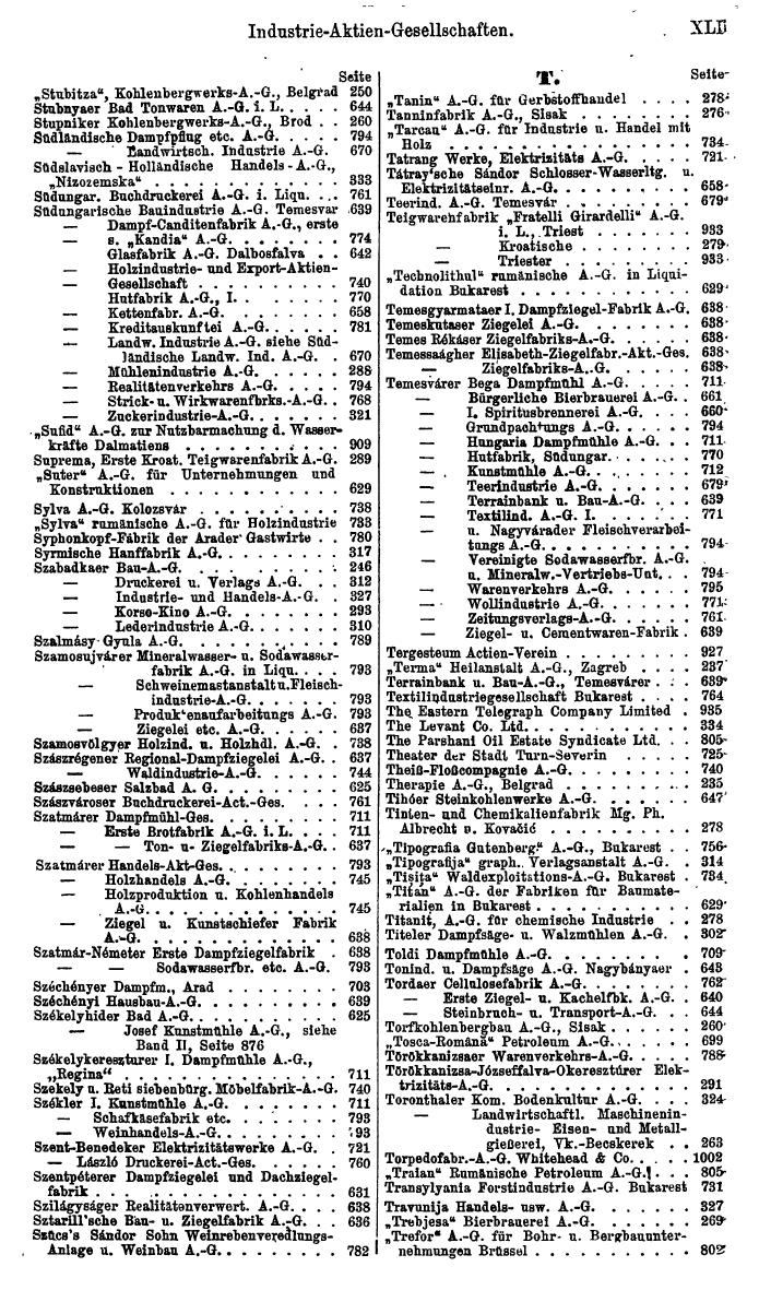 Compass. Finanzielles Jahrbuch 1920, Band III: Jugoslawien, Rumänien, Neu-Italien. - Seite 45