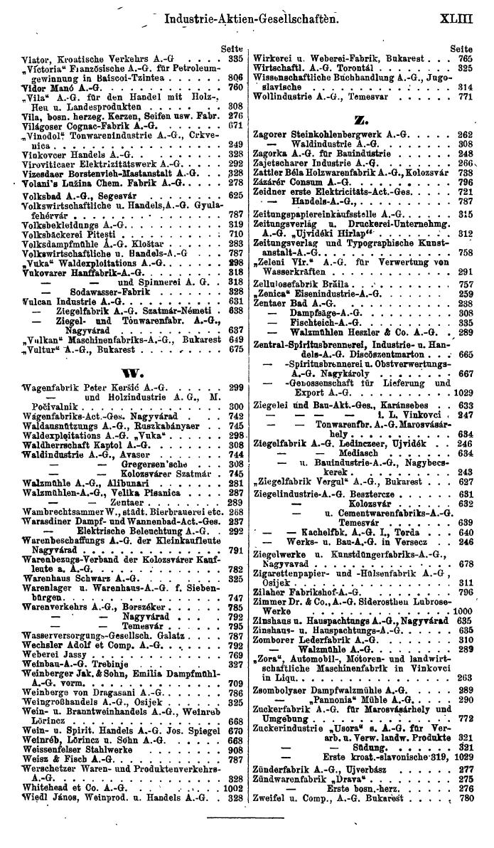 Compass. Finanzielles Jahrbuch 1920, Band III: Jugoslawien, Rumänien, Neu-Italien. - Seite 47