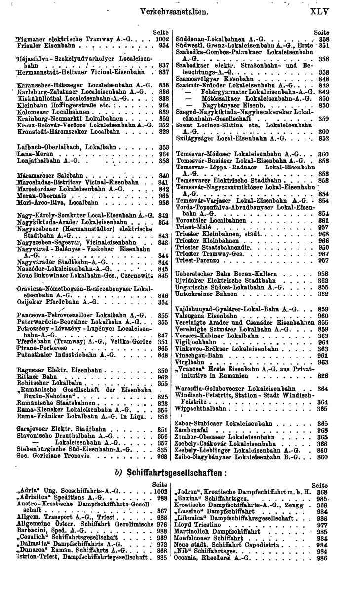 Compass. Finanzielles Jahrbuch 1920, Band III: Jugoslawien, Rumänien, Neu-Italien. - Seite 49