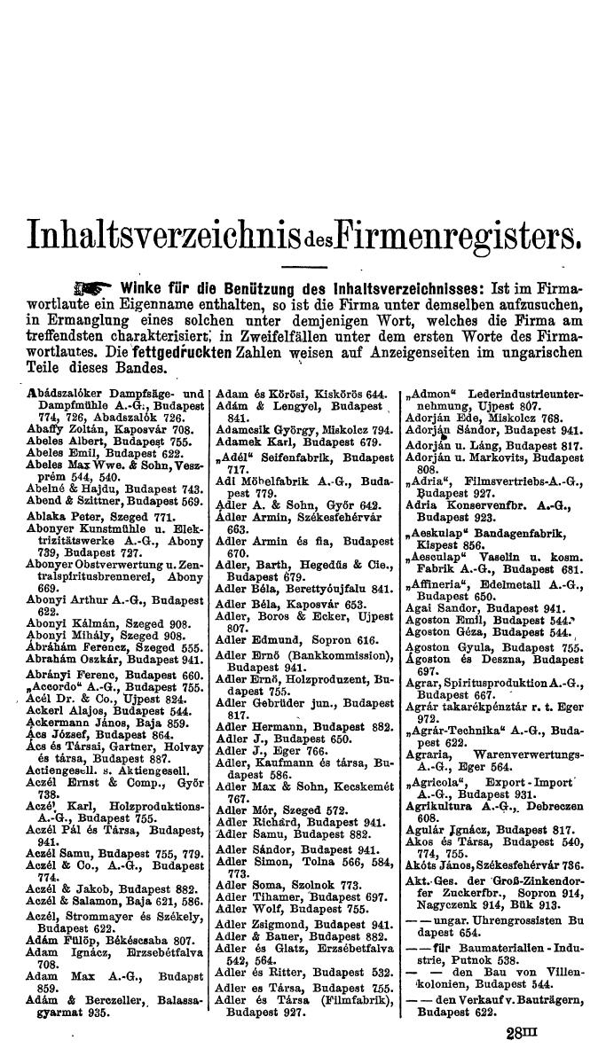 Compass. Finanzielles Jahrbuch 1923, Band VI: Jugoslawien, Ungarn. - Page 623