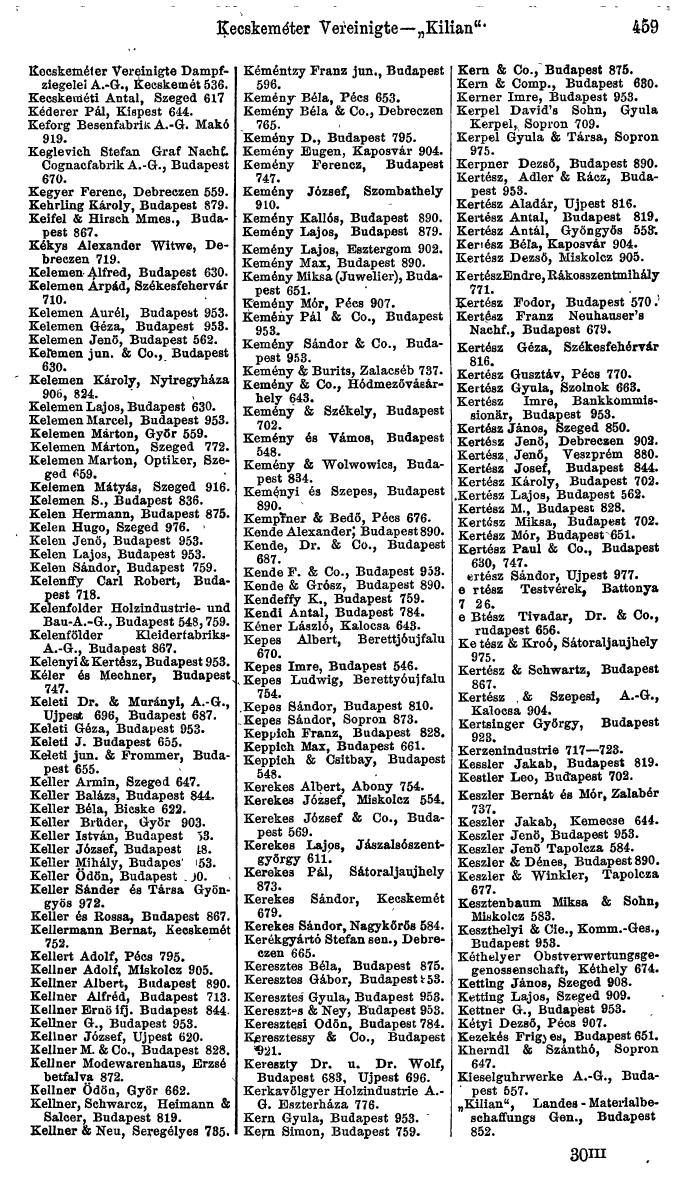 Compass. Finanzielles Jahrbuch 1923, Band VI: Jugoslawien, Ungarn. - Seite 655