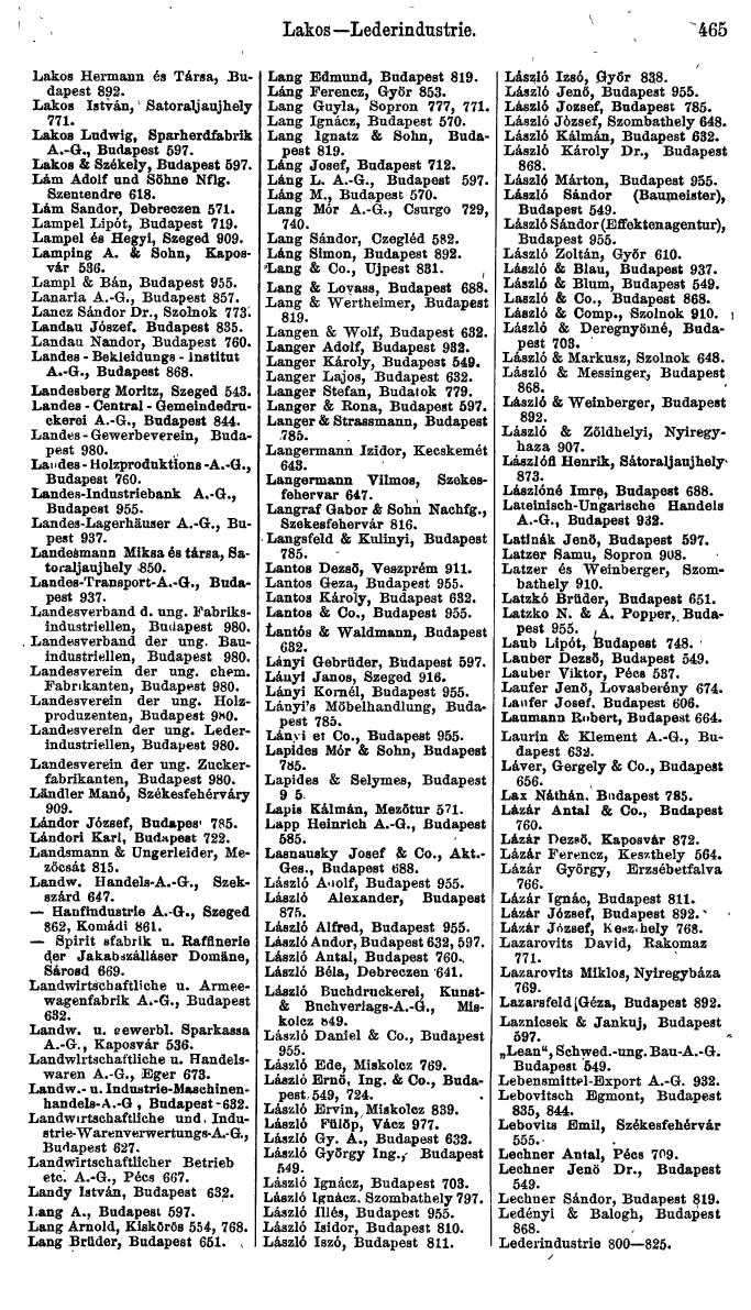 Compass. Finanzielles Jahrbuch 1923, Band VI: Jugoslawien, Ungarn. - Page 661