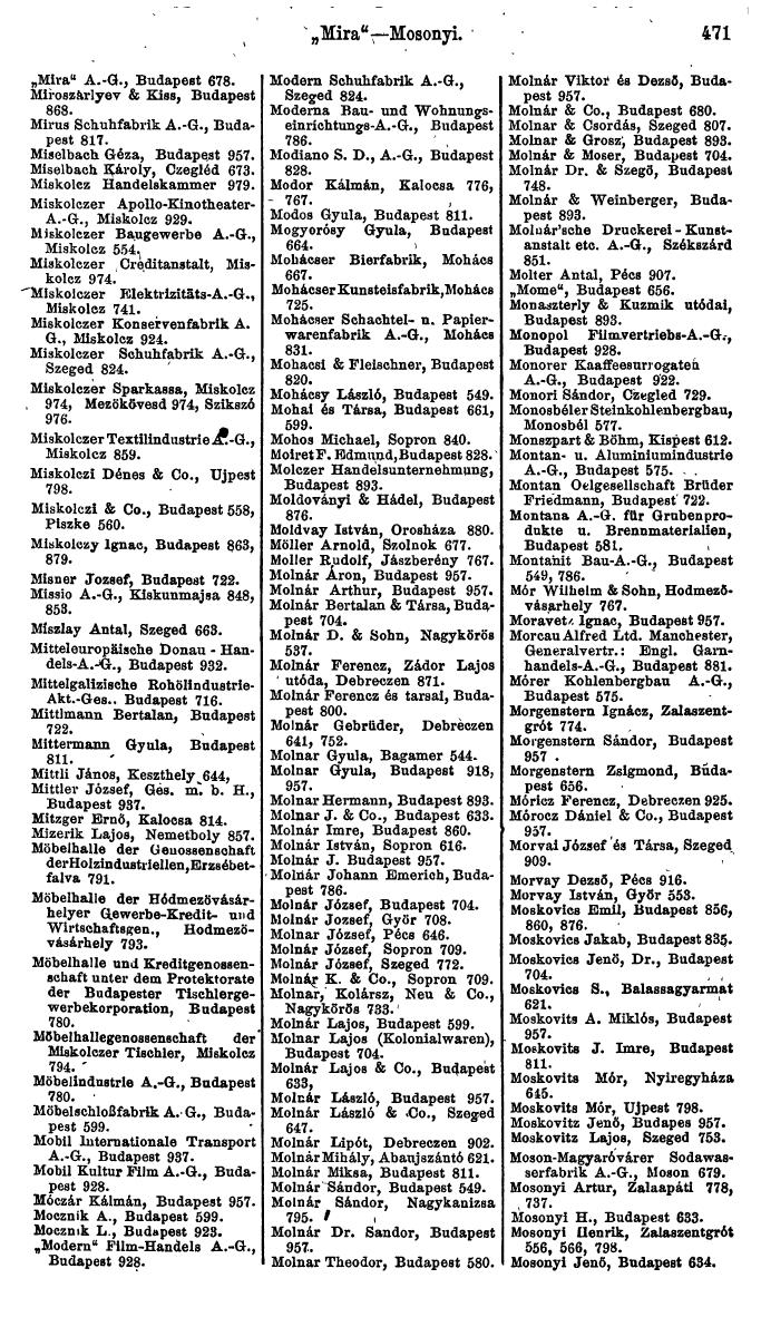 Compass. Finanzielles Jahrbuch 1923, Band VI: Jugoslawien, Ungarn. - Page 667