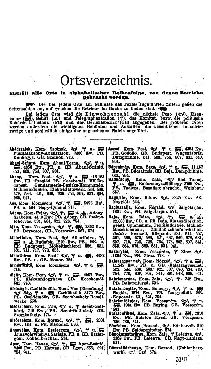 Compass. Finanzielles Jahrbuch 1923, Band VI: Jugoslawien, Ungarn. - Page 699