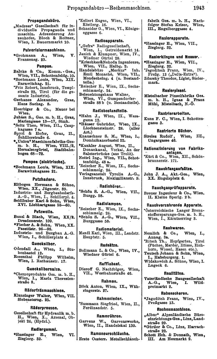 Compass. Industrielles Jahrbuch 1928: Österreich. - Page 2073