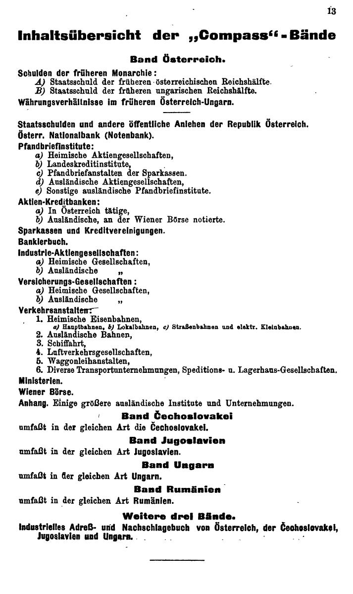 Compass. Finanzielles Jahrbuch 1929: Österreich. - Page 17