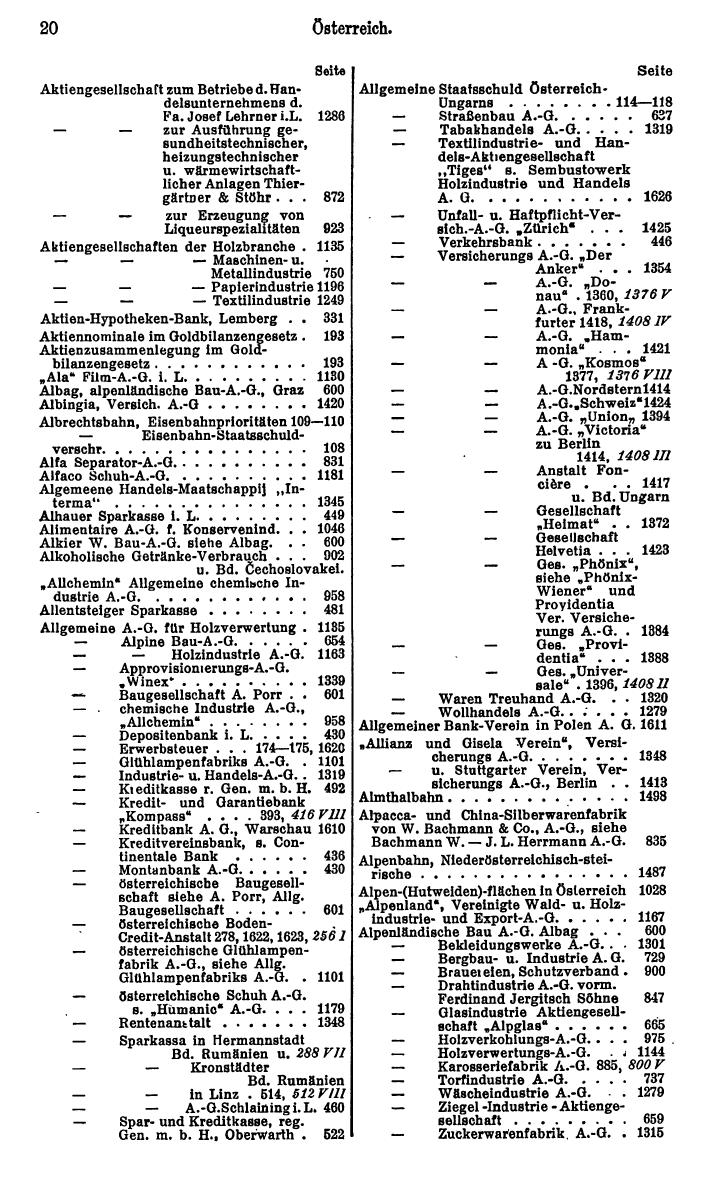 Compass. Finanzielles Jahrbuch 1929: Österreich. - Seite 24