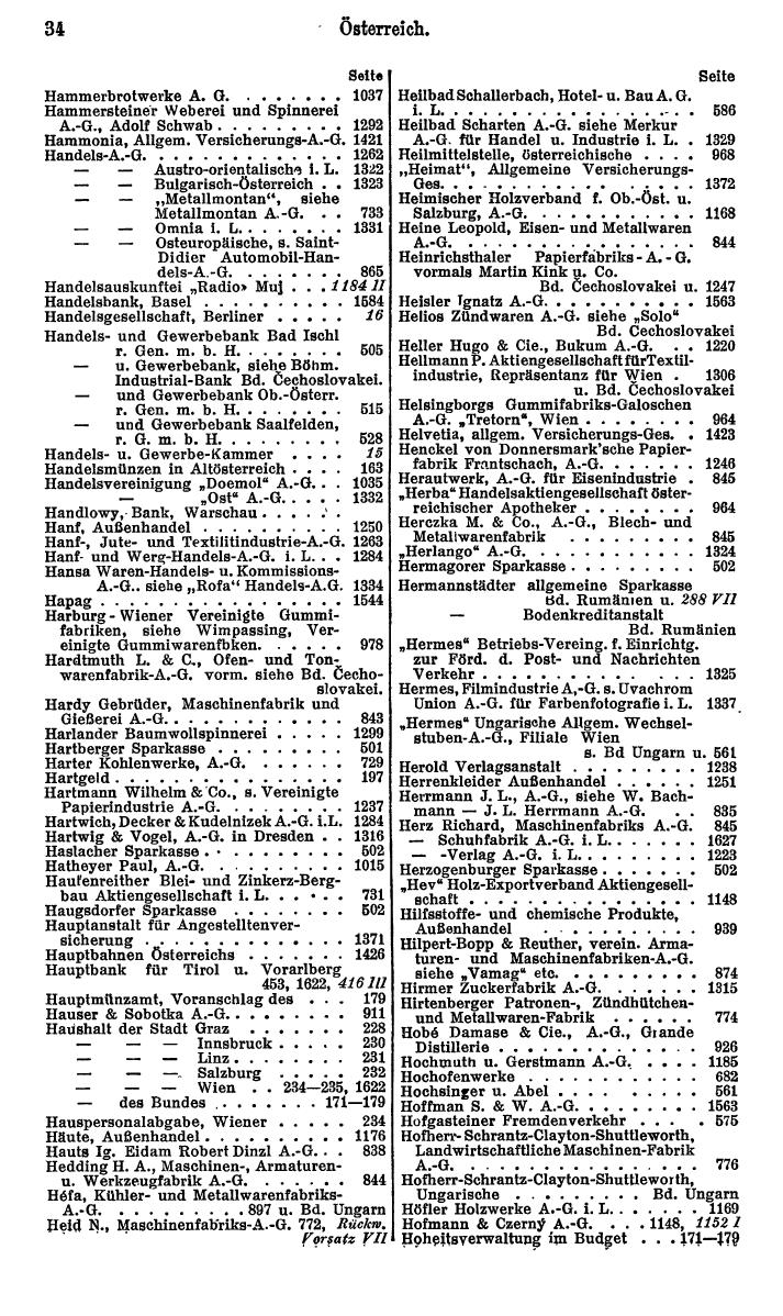Compass. Finanzielles Jahrbuch 1929: Österreich. - Seite 38
