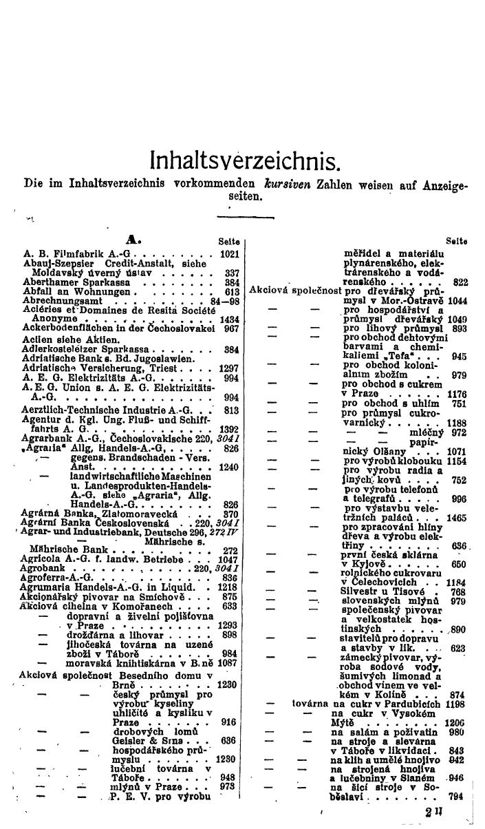 Compass. Finanzielles Jahrbuch 1928: Tschechoslowakei. - Seite 21
