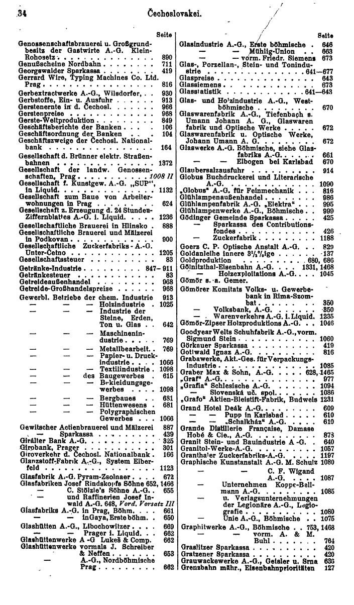 Compass. Finanzielles Jahrbuch 1928: Tschechoslowakei. - Seite 38