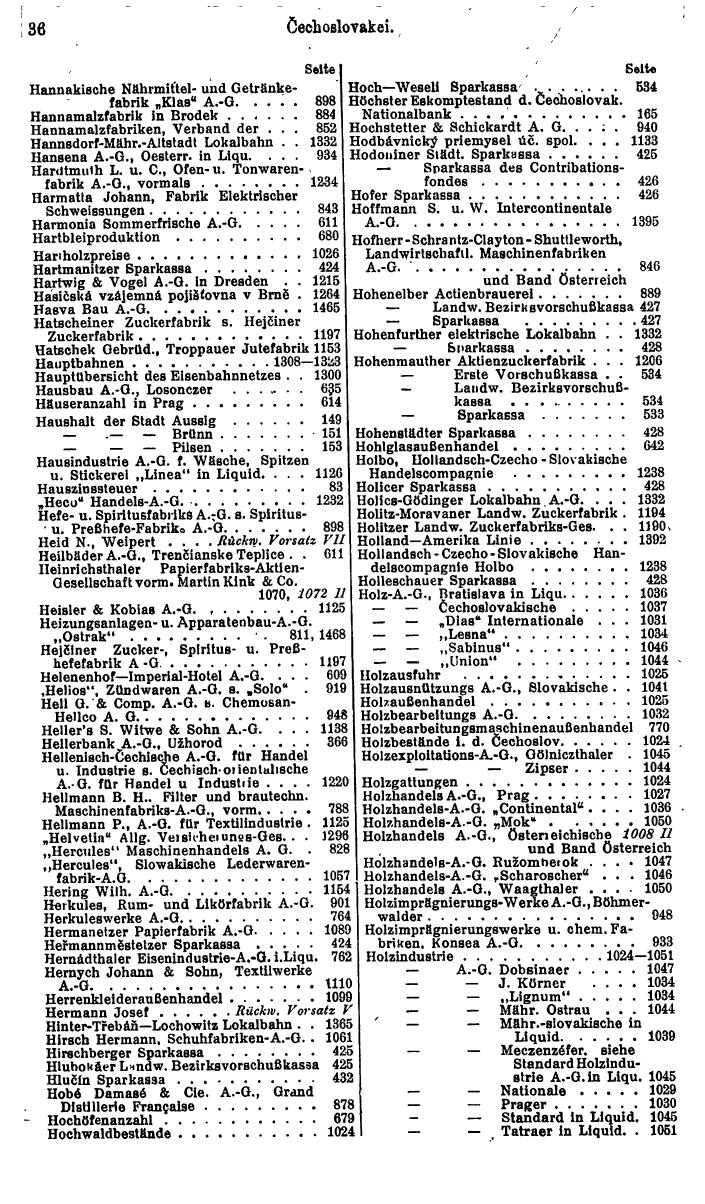 Compass. Finanzielles Jahrbuch 1928: Tschechoslowakei. - Seite 40