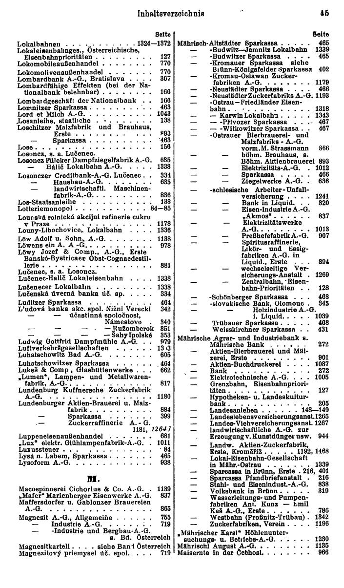 Compass. Finanzielles Jahrbuch 1928: Tschechoslowakei. - Seite 49