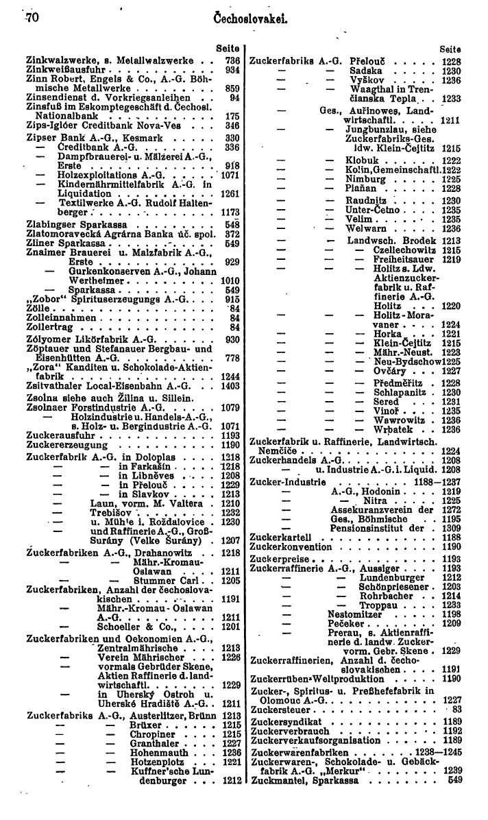 Compass. Finanzielles Jahrbuch 1929: Tschechoslowakei. - Seite 74