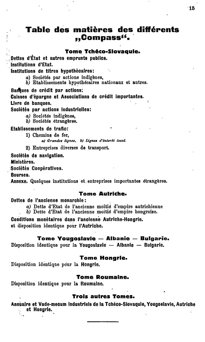 Compass. Finanzielles Jahrbuch 1930: Tschechoslowakei. - Seite 19