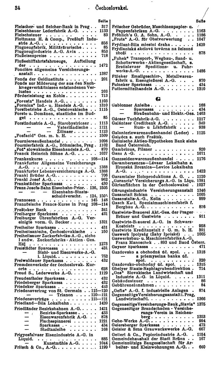 Compass. Finanzielles Jahrbuch 1930: Tschechoslowakei. - Seite 38